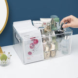 Transparent skin care product storage box