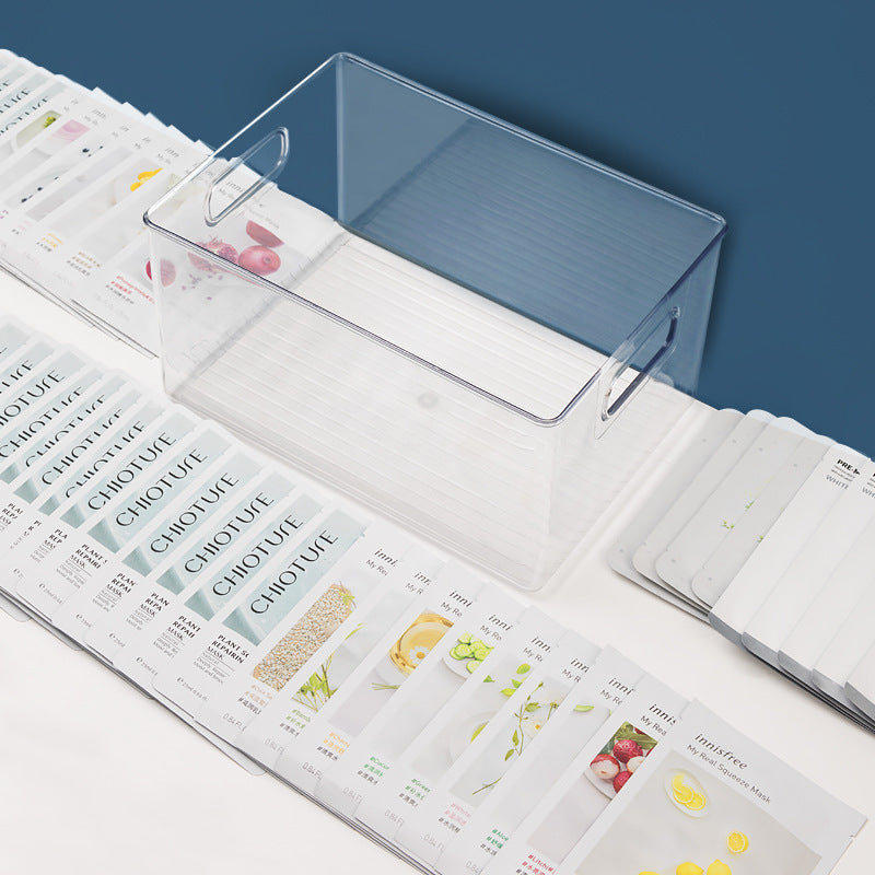 Transparent skin care product storage box