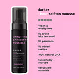 Tanning Mousse Nutrition Moisturizing Skin Wheat Color Sun Tanning Mousse Black Milk